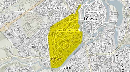 Immobilienpreisekarte Lübeck St. Lorenz Süd